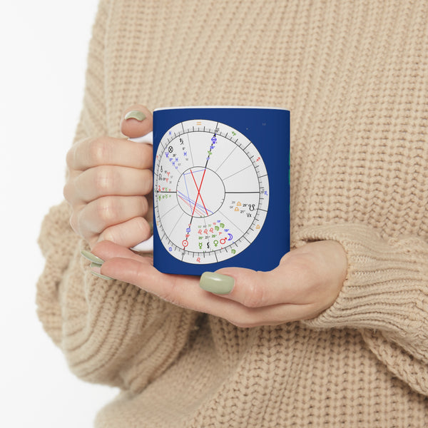 Personalized Astrology Birth Chart Coffee Mug, Unique Personal Natal Chart Horoscope Birthday Gift
