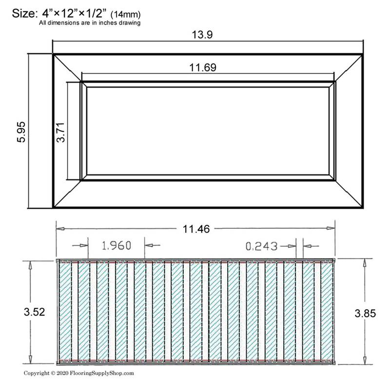 Chameleon Tile Vent Registers 4 x 12 Inch