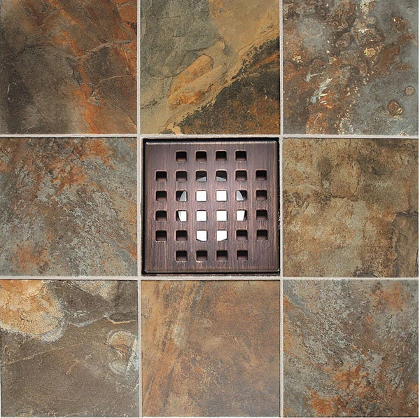 4 Inch Shower Drain Kit for Small Bathrooms with Hair Trap and Base Flange