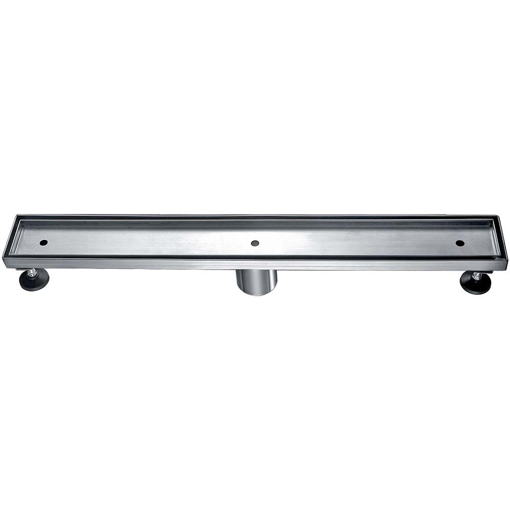 24 Inch Tile Insert Linear Drain with Adjustable Leveling Feet