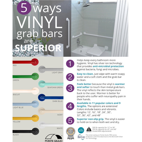 32 Inch Bathroom Grab Rails for the Elderly, Non-Slip Shower Grab Bars