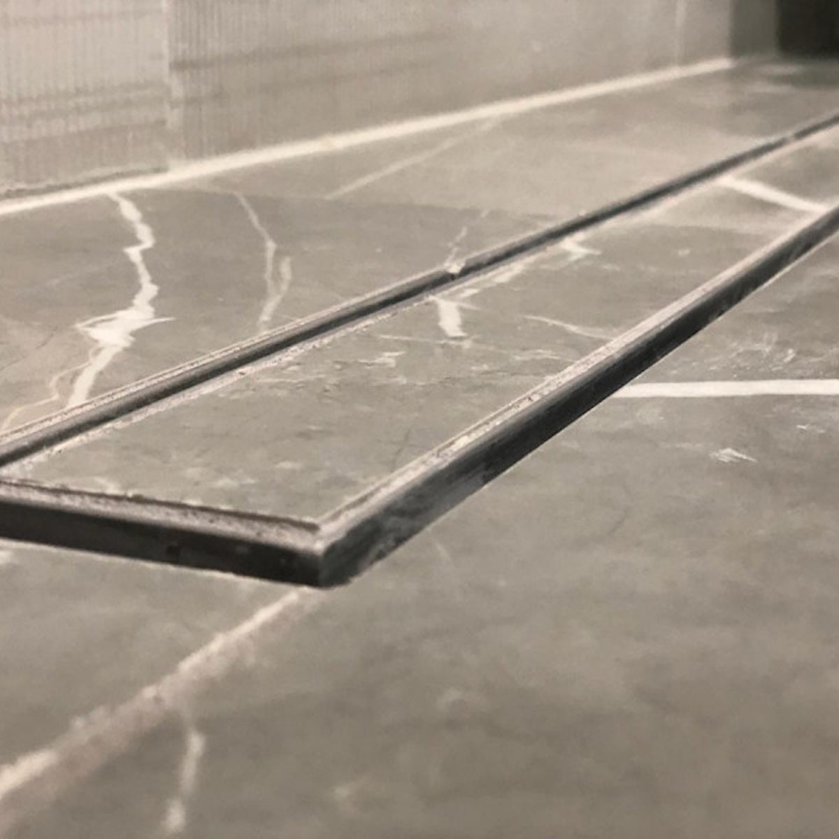 Tile Insert Linear Drain, Brushed Stainless Steel, Tile-In Linear Drain