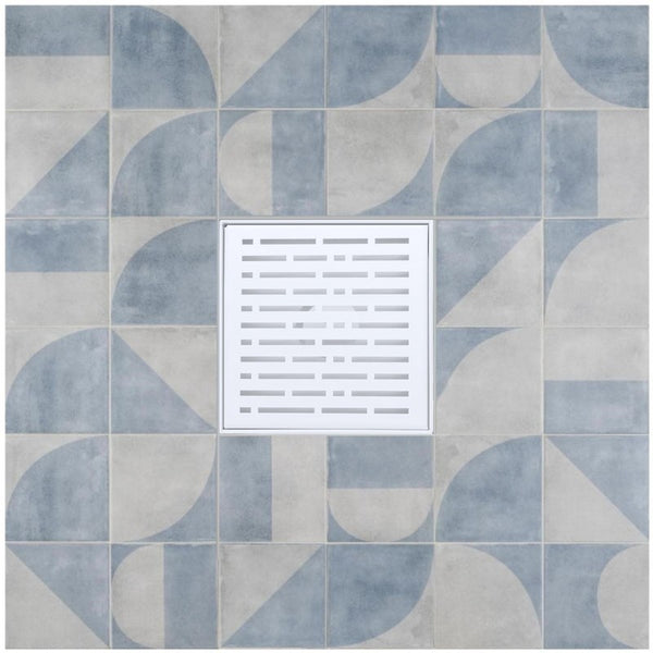 White 6 Square Drain Cover with Hair Trap and Base Flange Kit – Broken Lane Design