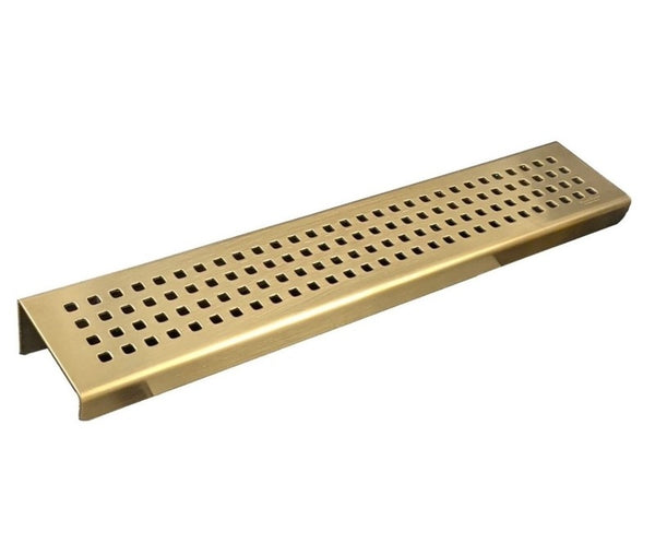 16 Inch Satin Gold Stainless Steel Wall-Mounted Shower Shelf