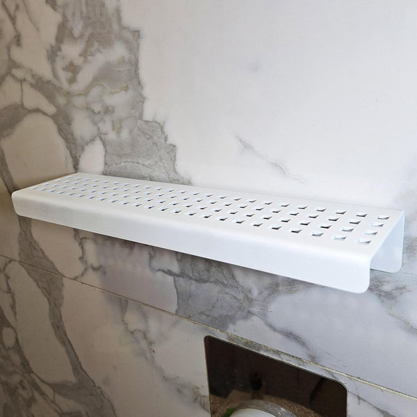 16 Inch Brushed Stainless Steel Wall-Mounted Small Shower Shelf