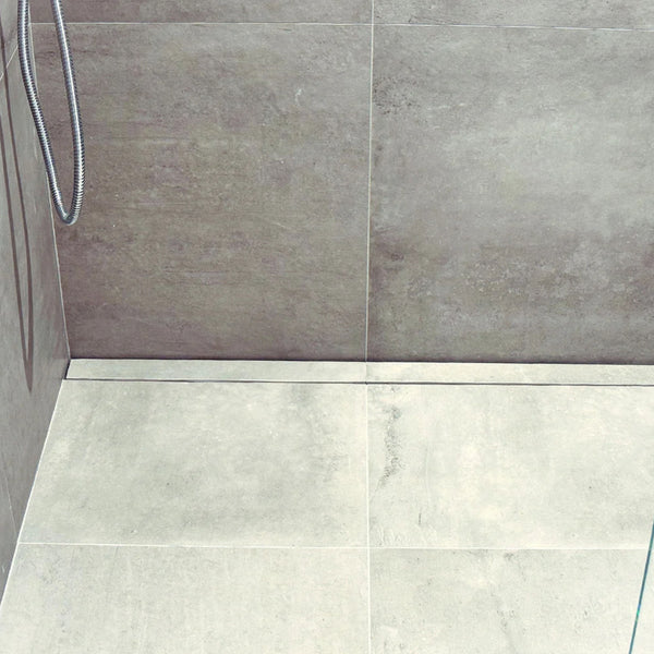 Wall Mounted Linear Drains, Tile Insert Cover, Backwall Flange Only