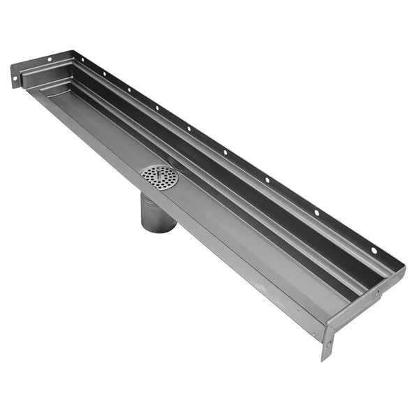 Tile Insert Wall-Mounted Wall-to-Wall Linear Shower Drain by Drains Unlimited