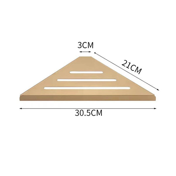 12 Inch Silver Bright Stainless Steel Shower Corner Wall Shelf