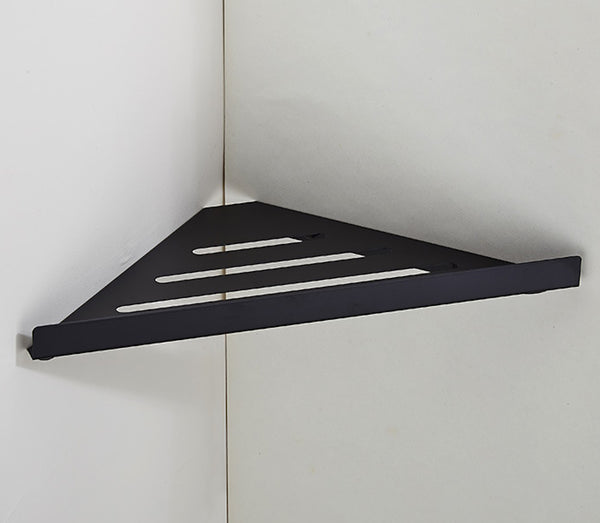 12 Inch Black Stainless Steel Shower Corner Wall Shelf