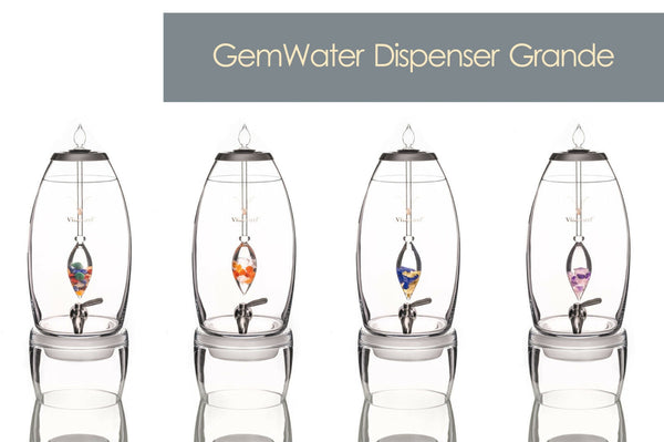 Glass Water Dispenser, 2 Gallon Gem Water Dispenser, VitaJuwel Grande - Luna