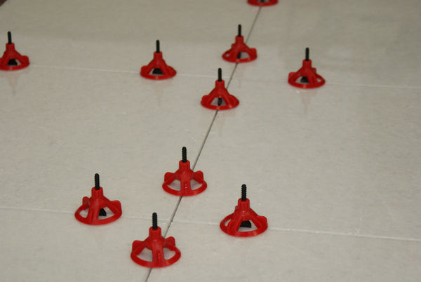 Spin Doctor Tile Leveling System 1000 PRO Large Projects Kit: 300 Caps, 1000 Base Plates Spacers