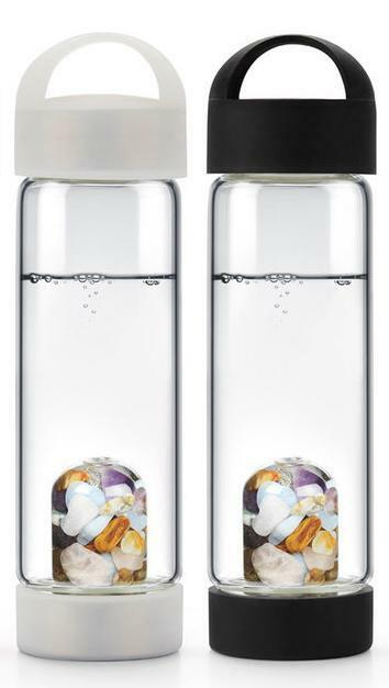 VitaJuwel ViA Gem-Water Bottle with GemPod and Loop Caps