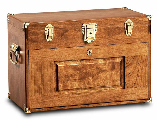 Gerstner USA 2007 Wood Chest for Hobbies, Tools, Jewelry Box, Personal Valuables