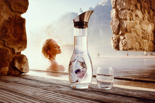 Water Decanter with Gemstone Vials, VitaJuwel Era - Love
