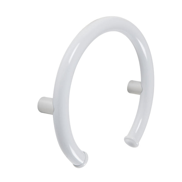 Curved Grab Bars, Ponte Giulio Maxima Round Grab Bars in Biscuit