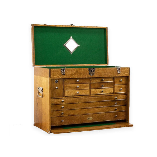 Gerstner 2613 Pro Series Wood Chest for Hobby Supplies, Jewelry, Valuables Storage