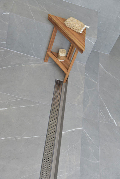 SereneDrains 47 Inch Linear Shower Drain Square Design