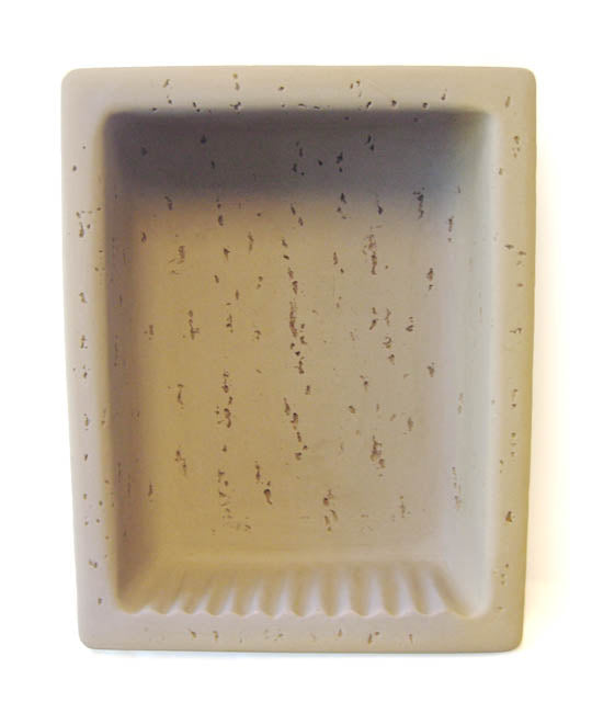 Cast Stone Rectangular Shower Recess Niche in Mocha and Ivory