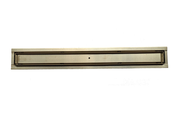 24 Inch Satin Gold Tile Insert Linear Shower Drain by SereneDrains