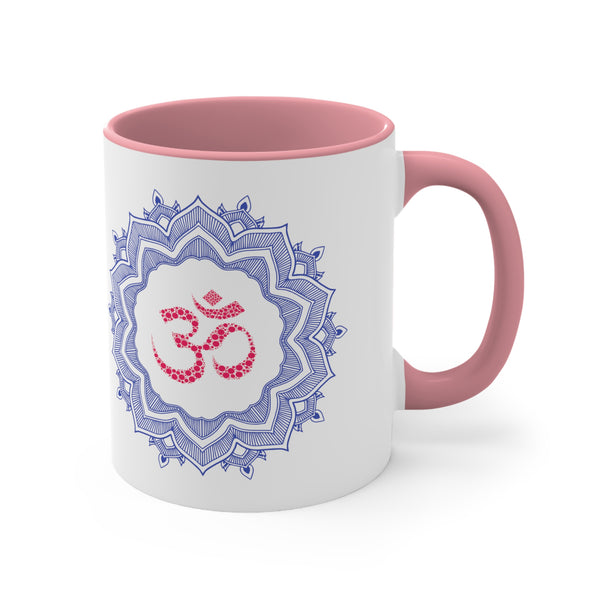 Om Mantra with Mandala of Peace Coffee Mugs, Spirituality Gift Mug