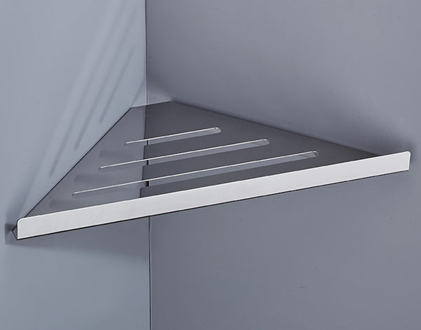 12 Inch Silver Bright Stainless Steel Shower Corner Wall Shelf