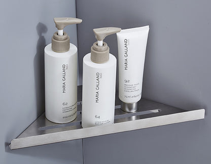 12 Inch Silver Bright Stainless Steel Shower Corner Wall Shelf