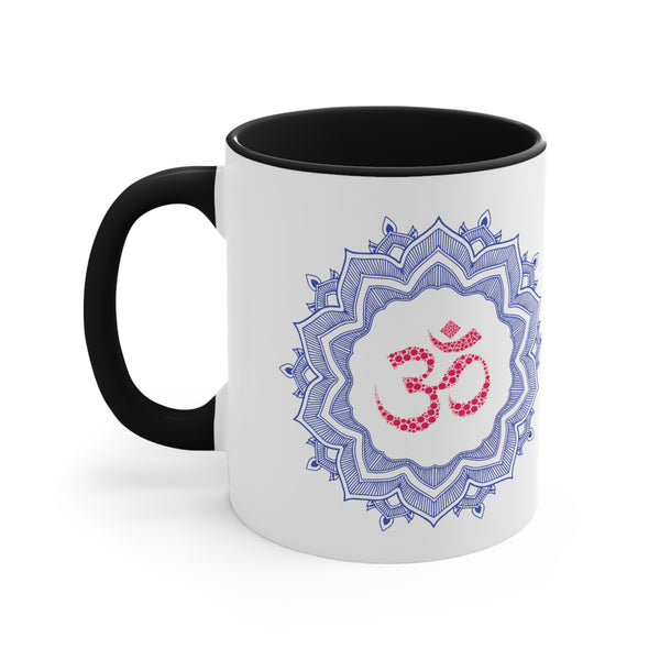 Om Mantra with Mandala of Peace Coffee Mugs, Spirituality Gift Mug