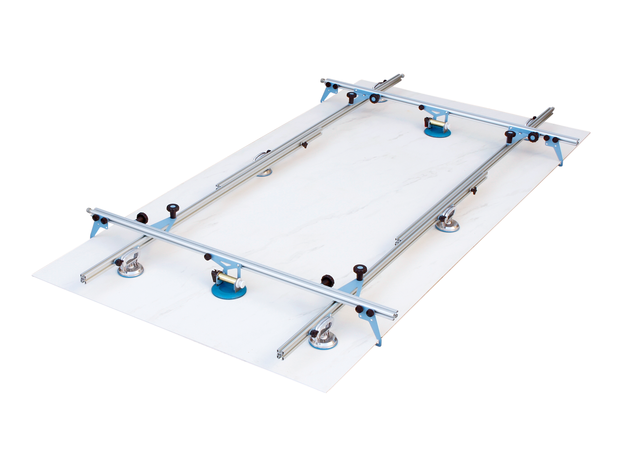 Large Format Tile Lifter, 1A4 Sigma Kera Tile Lifter 134 in x 63in 2 Vacuum Cups, 6 Handle Suction Cups