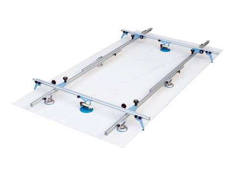 Large Format Tile Lifter, 1A4 Sigma Kera Tile Lifter 134 in x 63in 2 Vacuum Cups, 6 Handle Suction Cups