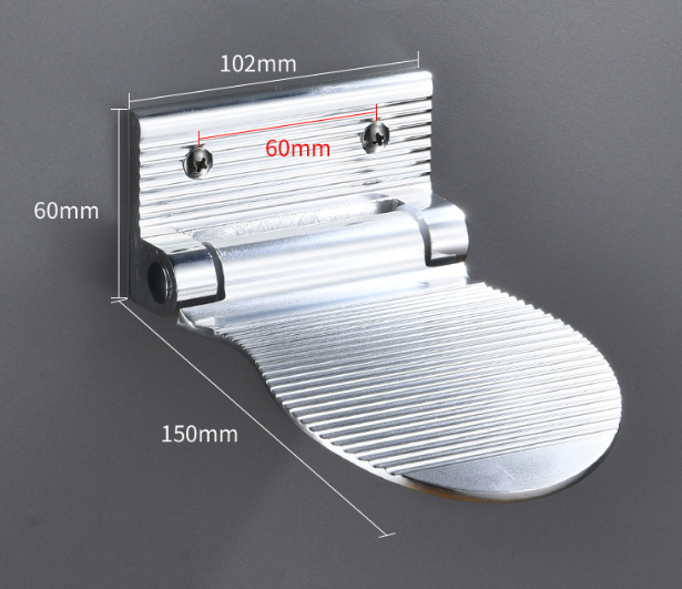 Shower Footrest for Shaving, Wall Mounted Anti-Slip Foot Pedal