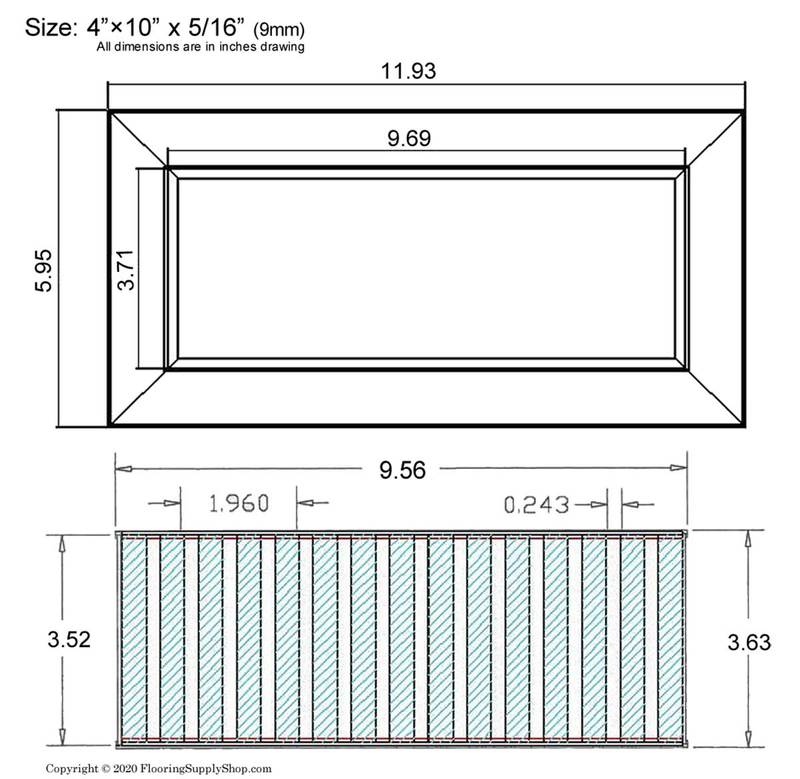 Chameleon Tile Vent Registers 4 x 10 Inch