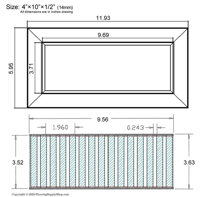 Chameleon Tile Vent Registers 4 x 10 Inch