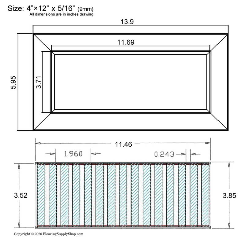 Chameleon Tile Vent Registers 4 x 12 Inch