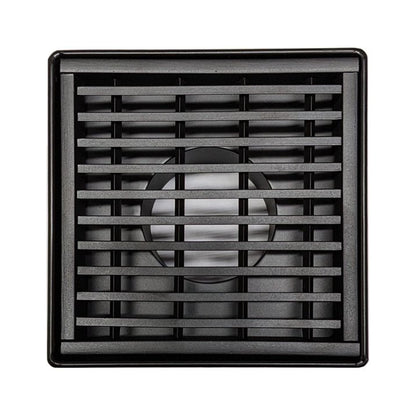 SereneDrains 4 Inch Matte Black Square Shower Drains