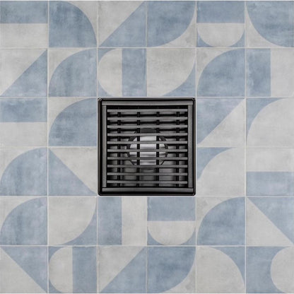 4 Inch Black Square Shower Drain