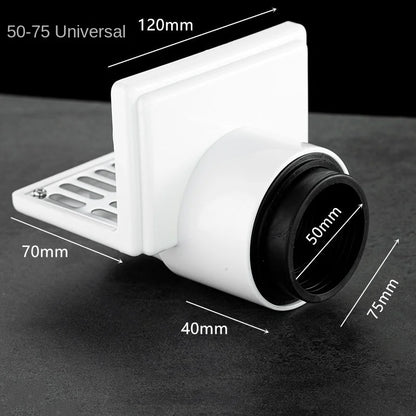 Wall Side Floor Drain, L Shape Side Outlet Horizontal Drainage, Wall Floor Drain