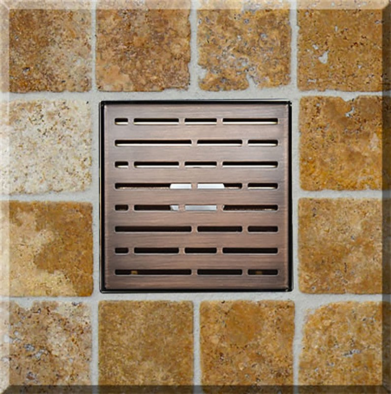 SereneDrains Square Shower Drain with ABS Horizontal Side Discharge Converter Kit