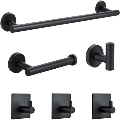 Sliver 16-Inch Towel Bar Bathroom Set, Wall Mount Stainless Steel Shower Accessories Set