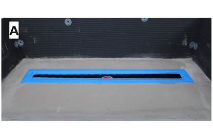 36 Inch Tile Insert Linear Drains, ARDEX TLT Linear Drains for Mud Bed Installations