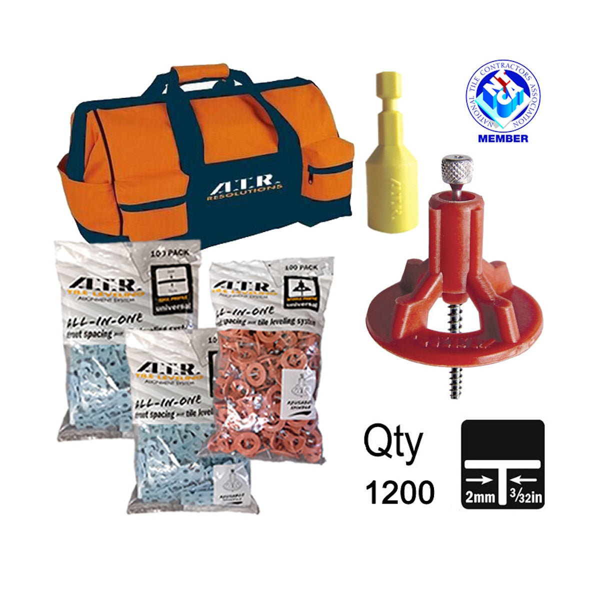 Tile Leveling System 1200-Piece Offset Brick Layout Kit for Large Projects