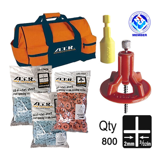 Tile Spacers & Leveling System PRO 800-Piece Grid Layout Kit, Covers 570 Sq. Ft.