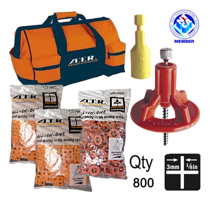 Tile Spacers & Leveling System PRO 800-Piece Grid Layout Kit, Covers 570 Sq. Ft.