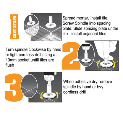 ATR Tile Leveling Alignment System Cross Spacers 2mm and 3mm