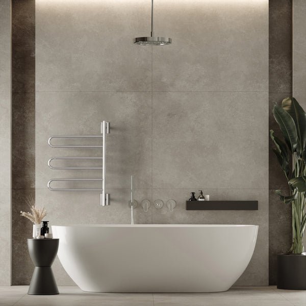 Amba Swivel SL3 Heated Towel Rack – Rotating Bars Towel Warmer, Plug-In/Hardwired Combo