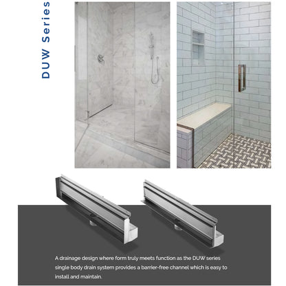 Linear Wall Drain – Invisible Wall Recessed Linear Shower Drain | Drains Unlimited