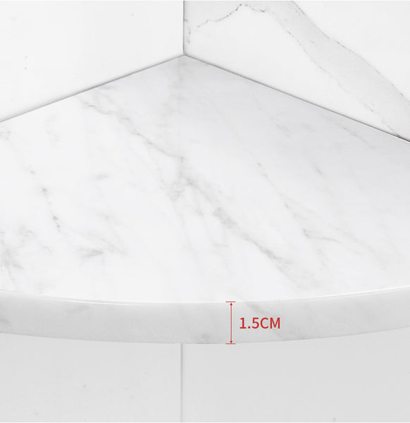 Green Marble Wall-Mounted Rounded Shower Shelf