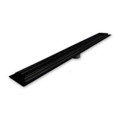 Modern Black Stainless Steel Linear Shower Drain for Tile Floors