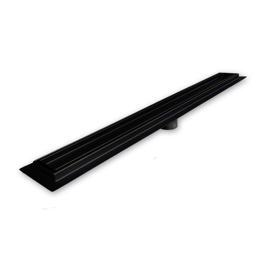 Modern Black Stainless Steel Linear Shower Drain for Tile Floors