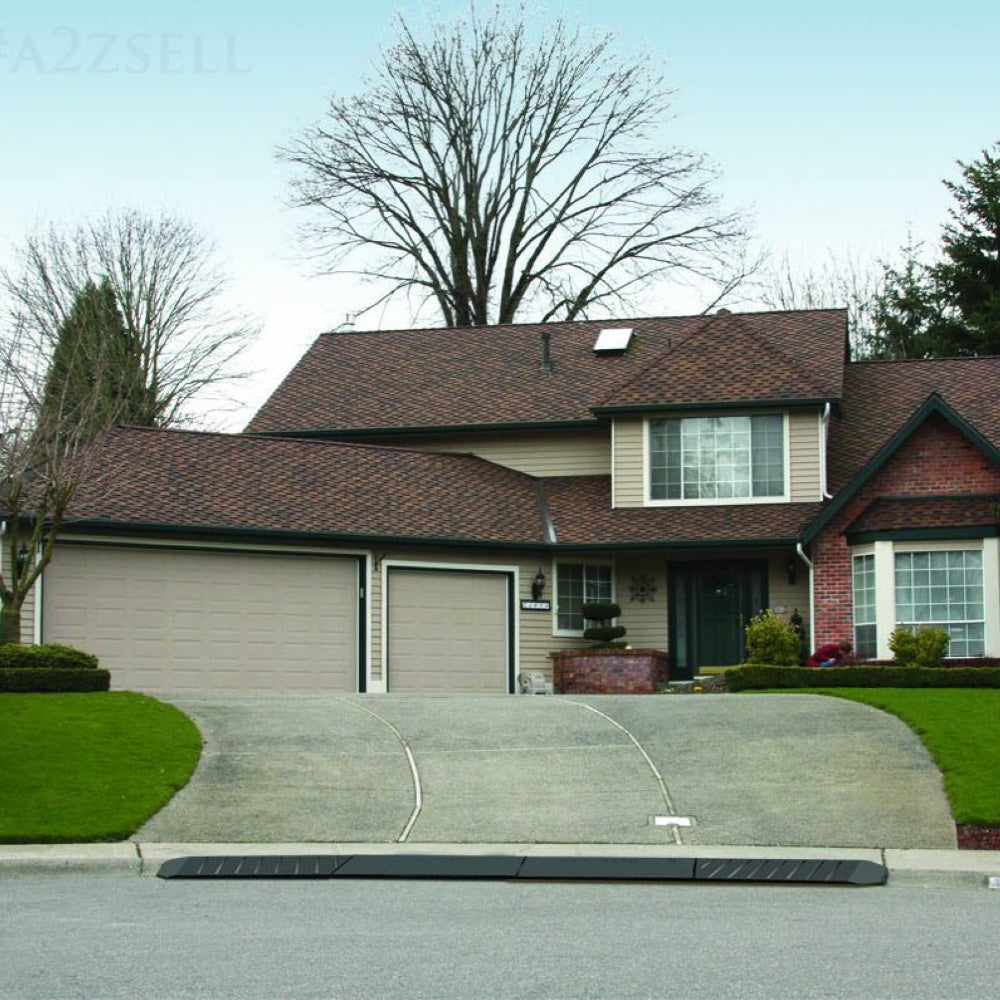 Bridjit Rubber Curb Ramps | 4-Piece Driveway Ramp for Low Cars