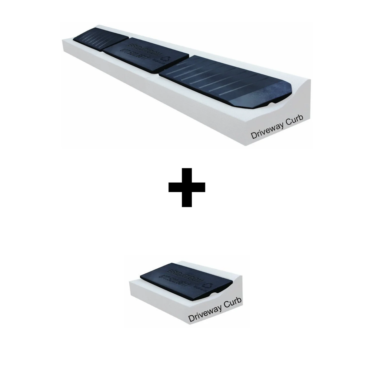 Bridjit Driveway Curb Ramp for Low Clearance Vehicles – Reduces Jarring & Scraping – Measure Before Ordering – 4 Set 16 feet